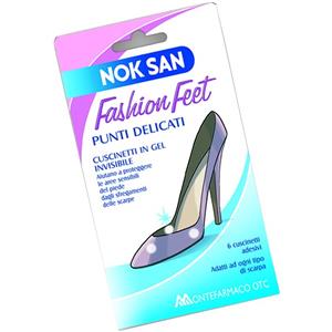 NOK SAN Cuscinetti in Gel Invisibili per Piedi Sensibili - 6 Pezzi