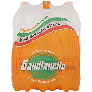 Gaudianello, Acqua Minerale Effervescente - 6 Bottiglie da 1.5 Litri