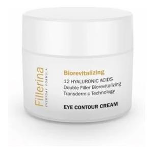 Fillerina 12 Double Filler Neo Mito Biorevitalizing Contorno Occhi Grado 4 - 25 ml, Trattamento Anti-età per Rughe e Volume