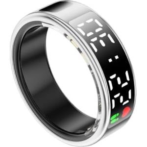 Vikye Smart Ring Health Tracker, Monitoraggio del Sonno Resistente All'acqua IP68 Anelli Sanitari Indossabili con Display, Anelli Fitness Tracker per Donne e Uomini (#11)