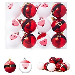 Uten Palline di Natale Decorazioni per albero di Natale, 12 pezzi, 6 cm, palline infrangibili per Natale, decorazioni da appendere, festival e vacanze