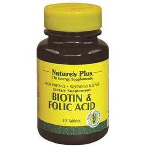 LA STREGA SRL La Strega Nature's Plus Biotina E Acido Folico Integratore 30 Tavolette Salute Del Sistema Nervoso