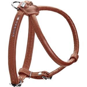 Hunter Pettorina per cani Round & Soft Canadian UP, colore: Cognac, morbida pelle morbida, cuciture rotonde, sostenibile, Made in Germany, taglia: S/1