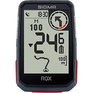 SIGMA ROX 4.0 Black | Computer da bici senza fili con navigatore GPS e supporto incluso | Navigatore GPS per escursioni all'aperto con altimetro