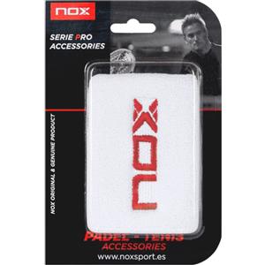 Nox Polsino Sportivo Unisex Bianco - Mantiene il Polso Caldo, Taglia Unica, Confezione da 2