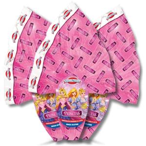 Liquolivery Dolci Preziosi Uovo di Pasqua Cioccolato Finissimo al Latte Senza Glutine Principesse Bimba con Sorpresa 3 Uova da 150gr