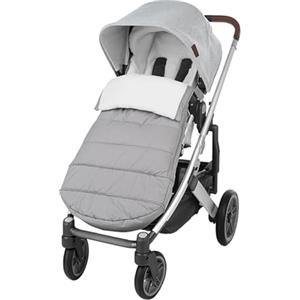 goldmiky Nuovo Sacco Nanna Sacco Universale 3 in 1 Passeggino Allegato Mat Piede, Sacco Termico per bebè,Copertura Impermeabile Antivento Antifreddo Staccabile,Lspessito e Velluto (Grigio)