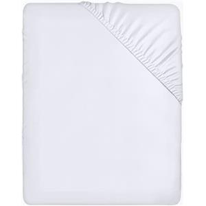 Utopia Bedding Lenzuolo con Angoli Due Piazze Matrimoniale - 180x200cm - Bianco - Microfibra di Poliestere Spazzolato - Lenzuolo Sotto con Angoli Elasticizzato