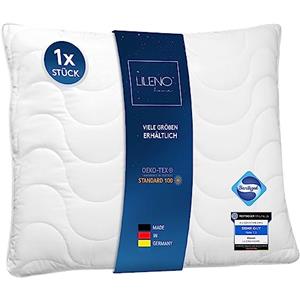 LILENO HOME Cuscino 80 x 80 cm - Perfetto per Piumone 135 x 200 cm - Resistente Fino a 95 °C Con Attrezzature Antibatteriche - Anallergico