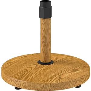 Outsunny Base per Ombrellone da 24.5 kg a 4 Piedini Regolabili, Basamento per Ombrellone in Cemento e Metallo, per Pali di Ombrelloni da Ø36/38/48 mm, Ø48x44 cm, Color Legno