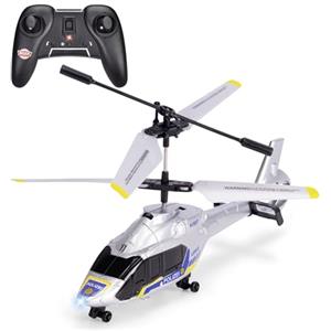 Dickie Toys - Elicottero della Polizia RC Airbus H160 (21 cm) - Elicottero radiocomandato a Partire da 8 Anni con stabilizzatore di Volo e Luce, Giocattolo per Bambini, Telecomando e batterie Incluse