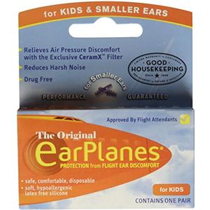 Earplanes Childrens tappi per orecchie usa e getta, 1 ogni