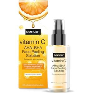 Sence Vitamina C Peeling Spray per il viso, Vegan Beauty Skincare Siero con acido citrico, Pantenolo, AHA e BHA, cosmetici per la pulizia del viso per donne e uomini (1 x 30 ml)