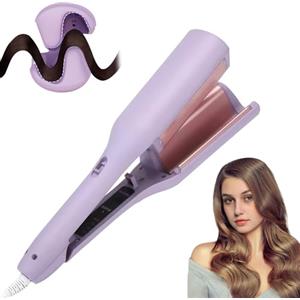 Vmxlso Piastra Onde Larghe, 32mm Piastra Onde per Capelli, Piastra per Capelli Mossi con 4 Temperatura, Piastra Capelli Mossi, Riscaldamento Rapido Piastra Beach Waves per Capelli Lunghi e Corti