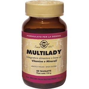 Solgar Multilady - Integratore Femminile con 27 Vitamine e Minerali Essenziali, 60 Compresse