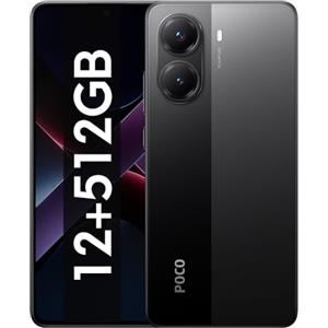 XIAOMI POCO X7 Pro - Smartphone de 12+512GB, Pantalla CrystalRes 1.5K 120Hz AMOLED, MediaTek Dimensity 8400-Ultra, Cámara de 50 MP, 90W HyperCharge, Cargador no Incluido, Negro (Versión ES)