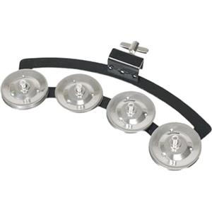 Generic Piatto Hi Hat Tamburello Campana a mano Sonaglio, Musica Tamburello Rullante Tamburello per adulti, argent