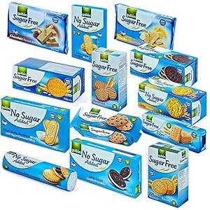 Snackify Gullon Senza Zucchero e Senza Zuccheri Aggiunti Big Selections 13 Biscotti Sani 3,2kg, Biscotti Adatti ai Diabetici | Selezione Mista Biscotti Assortiti | Cesto di Biscotti di Lusso e Deliziosi