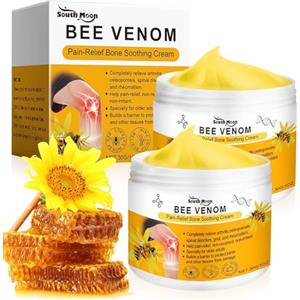 AUEJACKY Veleno d'api unguento 2 pezzi Bee Venom, crema veleno d'api, sollievo per collo, vita, schiena, mani, piedi e gambe, adatto per tutte le articolazioni (A, A)