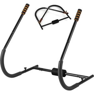 KOMFOTTEU Attrezzo per Addominali AB Roller Pieghevole, Addominali Fitness Casa con Poggiatesta Imbottito e Maniglie, Panca Addominali con Capacità di Carico 150 kg, Allenamento a Casa (Nero)