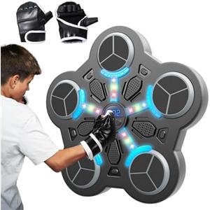 Fuuxtci Macchina Da Boxe Musicale, 2024 Nuova Macchina Da Boxe Intelligente A Parete - Con Guantoni Da Boxe Adulti Bambini, Macchina Da Boxe Musicale Intelligente, Velocità Regolabile