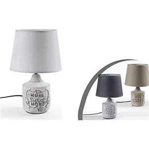 LIGHT LAMPADA h23*12 CM da Tavolo Comodino Lumetto - ABAT JOUR HOME SWEET VIR