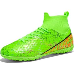 VTASQ Scarpe da Calcio Uomo High Top Professionale All'aperto Scarpe da Allenamento Teenager Training Scarpe da Calcetto Scarpe Sportivo Verde/ 43 EU
