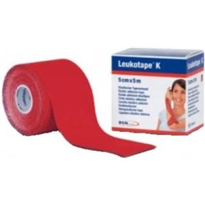 ESSITY ITALY SpA Benda Adesiva Actimove Leukotape K Taping Fisioterapico 5 cm x 5 m Colore Rosso