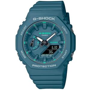 Casio G-Shock - Orologio da polso da uomo al quarzo Sportivo bracciale e cassa in Resina di colore Verde display analogico verde - GMA-S2100GA-3AER