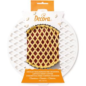 Decora Griglia Tagliapasta Classica per Crostata, Ø 30 cm in Plastica per Torte Perfette