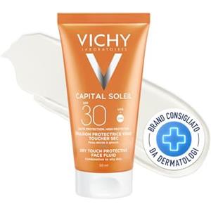 Vichy Capital Soleil, Crema Emulsione Anti-Lucidità Effetto Asciutto SPF30, Protezione da Scottature, Irregolarità e Invecchiamento della Pelle, Con Glicerina e Acqua Vulcanica di Vichy, 50 ml