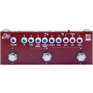 EKO GUITARS BAIO A - Pedale Multieffetto con 8 IR Integrati per Chitarra Acustica, Classica e Basso Acustico, Controlli Tono e Compressore