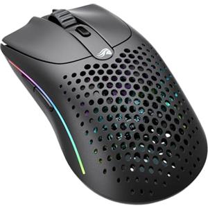 Glorious Gaming Model O 2 Wireless Mouse da gaming - Wireless 2,4 GHz e Bluetooth ibrido, superleggero 68 g, batteria durevole, sensore 26.000, RGB, ambidestro, 6 tasti, piedini in PTFE - Nero