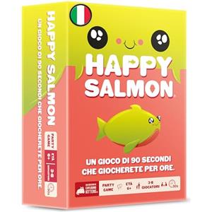 Asmodee - HAPPY SALMON - Gioco da Tavolo Divertente per Famiglie e Amici - Carte da Gioco dai Creatori di Exploding Kittens - Idea Regalo - 3-8 Giocatori - 6+ Anni - Edizione in Italiano