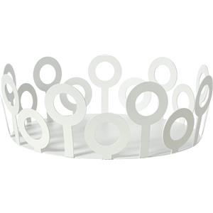 Arti & Mestieri Centrotavola Grande Bollicine in Ferro Bianco Marmo 28cm x 10cm - Design Elegante e Moderno