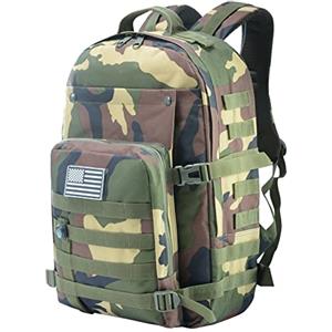SHANNA Zaino Militare,45L Impermeabile Zaino Tattico Militare Zaino Crossfit Zaino Grande Zaino Viaggio Molle Zaino di Assalto per Escursionismo,Caccia,Trekking e Campeggio e Altre-Camuffamento della giungla