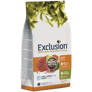 EXCLUSION MEDITERRANEO MONOPROTEIN NOBLE GRAIN PUPPY BEEF SMALL 2 KG Prezzo x 2 unità