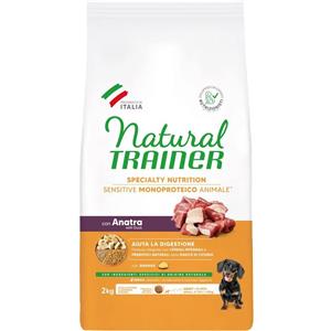 Natural Trainer Sensitive No Gluten Crocchette per Cani Adulti Mini con Anatra - 2kg