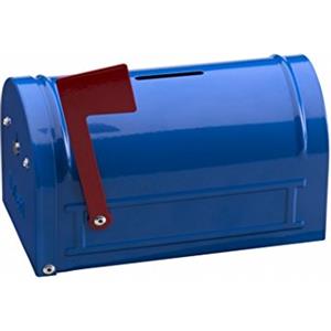 ARREGUI Hucha Mail C9701 Cassetta di sicurezza infantile per contare e trasportare denaro | Salvadanaio infantile a forma di cassetta della posta americana | Cassaforte portatile infantile | Blu