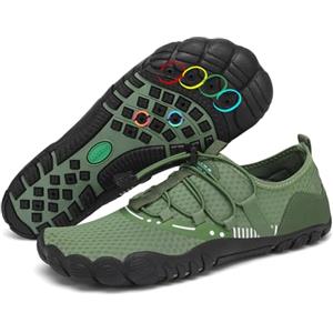 SAGUARO Scarpe da Scoglio Mare Donna Uomo Asciugatura Rapida Scarpette da Scoglio Antiscivolo Scarpe da Spiaggia per Acqua Immersione Nuoto Surf Vela Canottaggio Verde Asparago,Gr.38