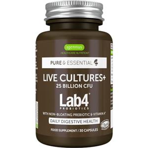 Igennus Healthcare Nutrition Igennus Live Cultures +, Fermenti Lattici, Probiotici e Prebiotici, 30 Dosi