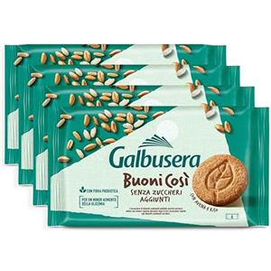 CAIYA 4X Galbusera BuoniCosì Biscotti Cereali con Riso e Avena Senza Zuccheri Aggiunti 300g