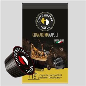 Caffè Iuliano Miscela Gran Aroma, 30 Pezzi Capsule Compatibili con Macchine Nescafè Dolce Gusto, 10% Arabica - 90% Robusta, 30 Capsule, Tostatura Media