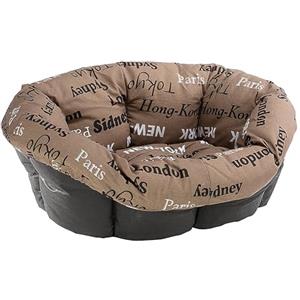 Ferplast Imbottitura di Ricambio per Cuccia Cani e Gatti, Cuscino Imbottito per Cuccia in Plastica (non inclusa) Lavabile, Regolabile 73 x 55 x h 27 cm, S Marrone