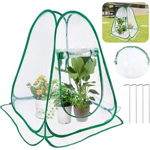 HGRGHH Mini Serra Pop-up, 70 x 70 x 80 CM Tenda Di Crescita Delle Piante in PVC Trasparente per Interni Esterni, Piccola Serra per Verdure, Fiori e Funghi