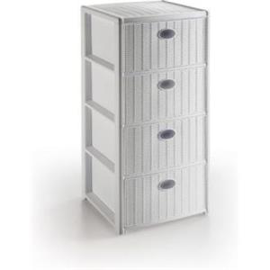 Stefanplast Cassettiera Elegance 4 cassetti bianco di Stefanplast