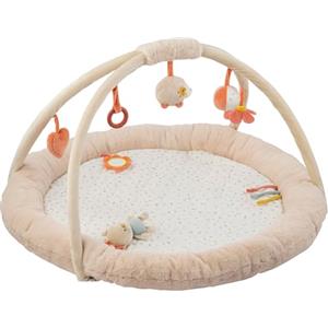 Nattou Palestrina con Arco di Gioco e Molte Attività, Riccio Zoe e Gatto Lana, Cotone e Poliestere, Ca. 90 cm, Mila, Zoe e Lana, Beige