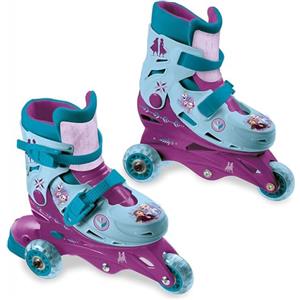 Mondo- 3 in Line Skate Frozen Disney Toys II Skates-Pattini Doppia Funzione Regolabili-Ruote PVC-Roller Bambina-Size S/Mis. 29/32-28299, Multicolore, S, 18278