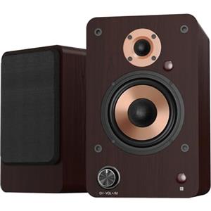 LONPOO Attivi Diffusori da scaffale | 100W RMS Casse Monitor Studio | Alluminio Woofer da 4'' | connettività RCA, Ottica, Coassiale, Bluetooth 5.3, USB, AUX-in Per TV, PC e giradischi (LP42M)