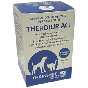 Generico Therdiur Aci 20 bustine da 2 gr, mangime complementare per il fisiologico benessere delle vie urinarie di cani e gatti